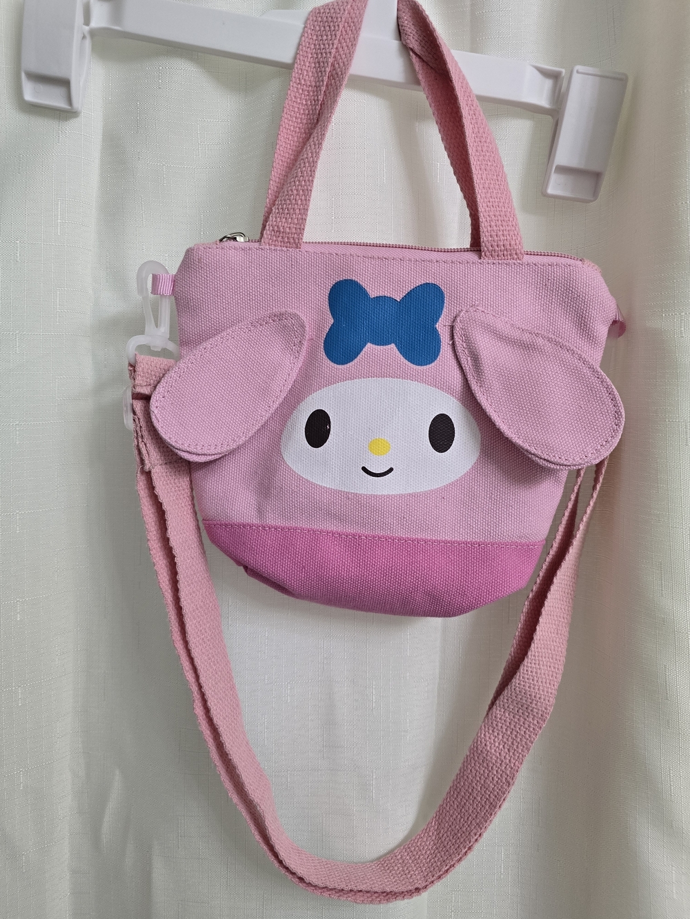 Pink My Melody Canvas Crossbody Tote